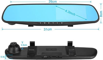 Vehicle Blackbox DVR with Full 1080 HD Touch Screen Rear View Camera