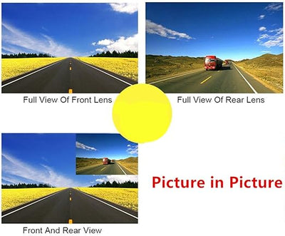 Vehicle Blackbox DVR with Full 1080 HD Touch Screen Rear View Camera