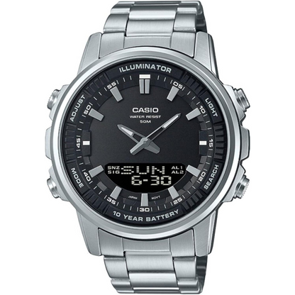 CASIO Stainless Steel Band Analog Digital Watch (Premium Quality)